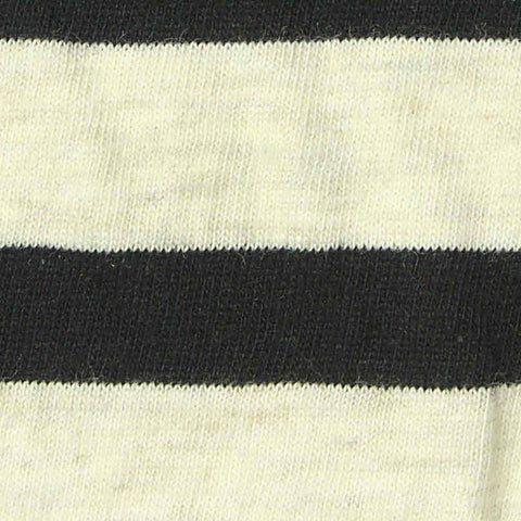 Black Horizontal-Stripe Knit, Cotton, 150 gsm