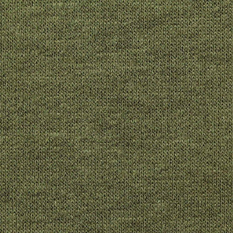 Olive Marl French Terry, Poly-Cotton