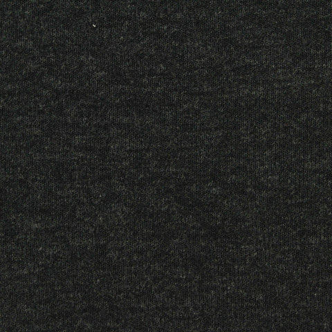 Dark Grey Heathered-Marl Piqué Knit, Cotton-Poly, 340 gsm