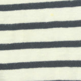 Dark Grey Horizontal-Stripe Jersey Knit, Linen