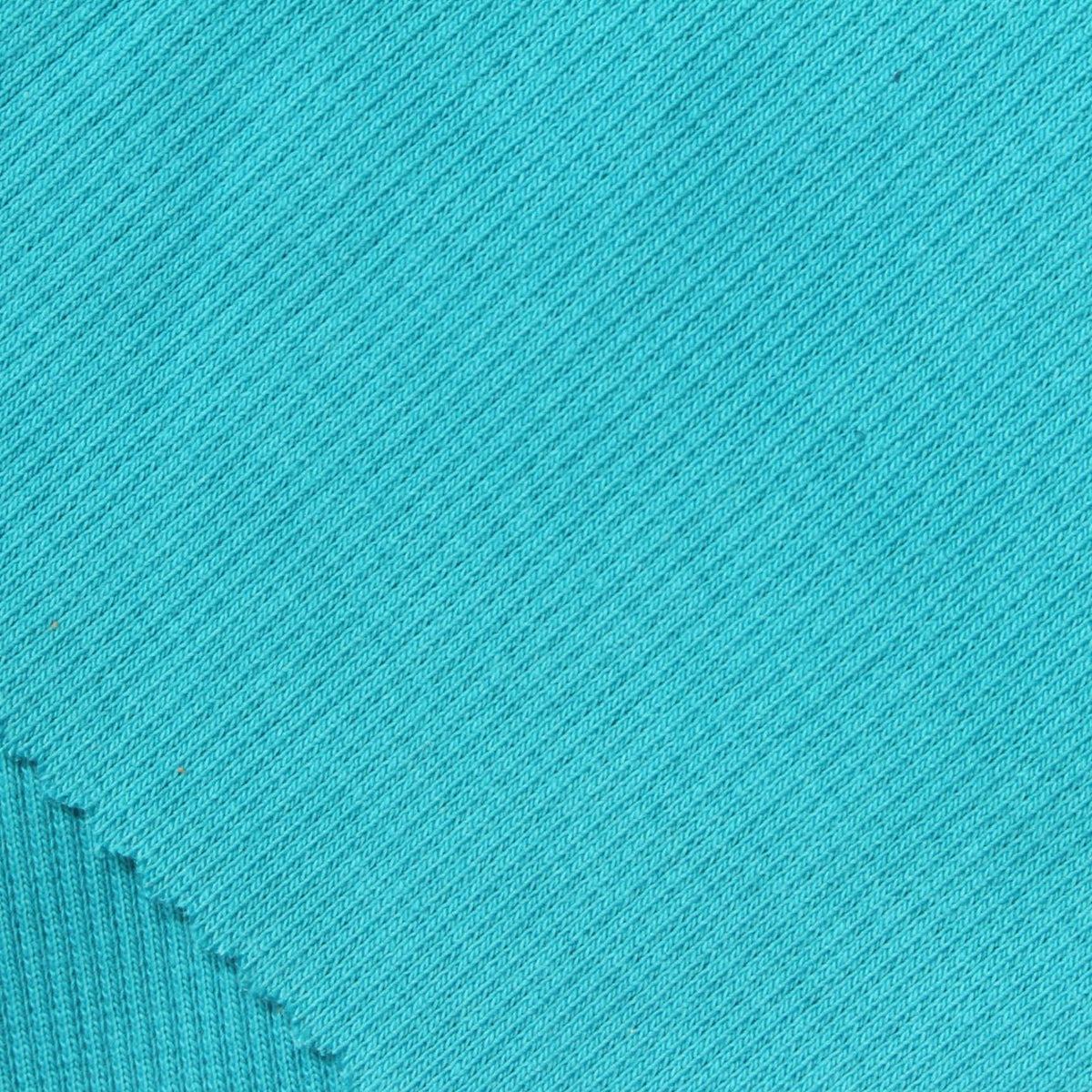 Cotton Stretch Rib Knit Fabric, 370 gsm, 120 cm — Blue