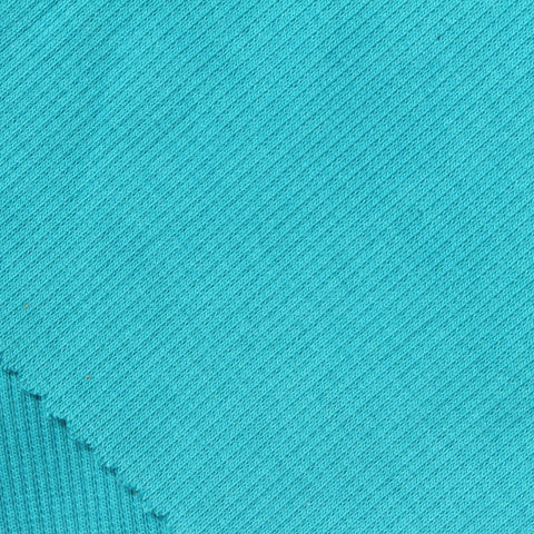 Cotton Stretch Rib Knit Fabric, 370 gsm, 120 cm — Blue