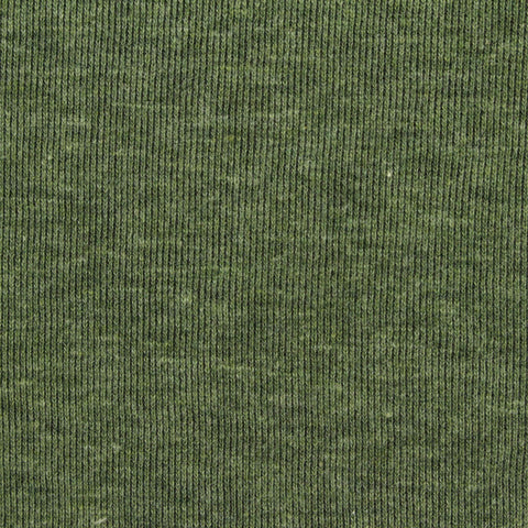 Heathered Green Marl Interlock Knit, Cotton-Poly