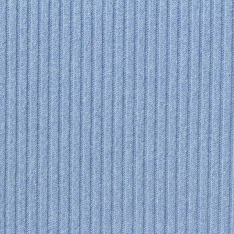 Polyester Stretch Rib Knit Fabric, 335 gsm, 150 cm — Blue