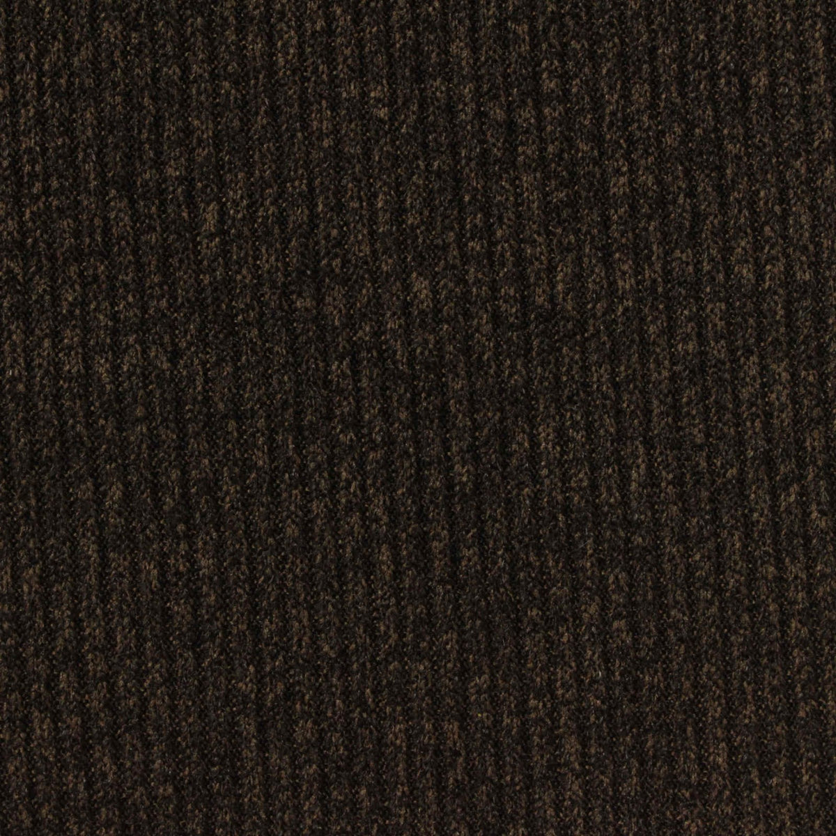 Dark Brown Marl Rib Knit, Polyester, 300 gsm, 137 cm
