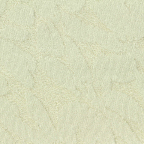 Cream Abstract-Leaf Jacquard, Poly-Viscose