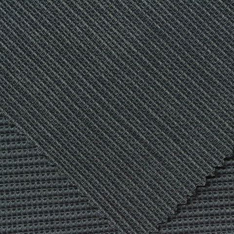 Jacquard Polyester Stretch Rib Knit Fabric, 195 gsm, 150 cm — Grey