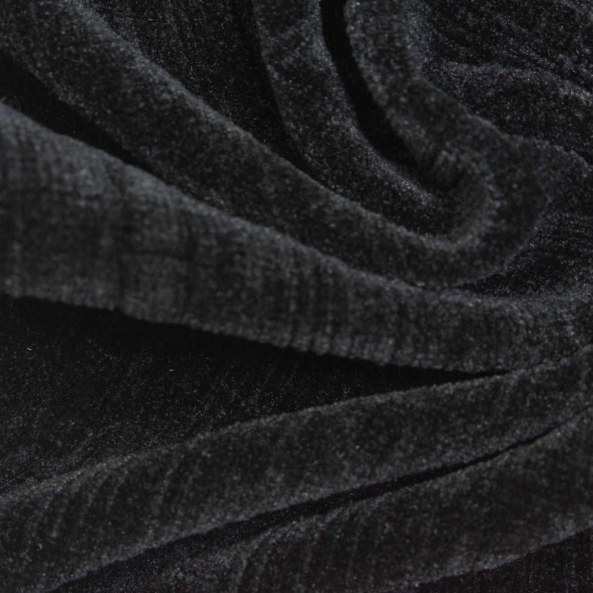 Jacquard Knit Fabric, 387 gsm, 155 cm — Black