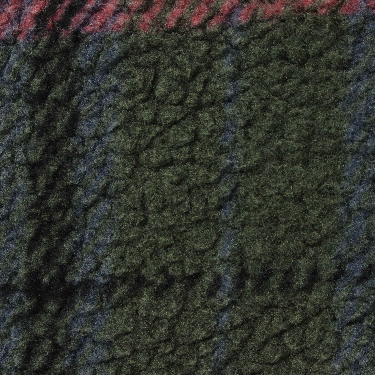 Red Plaid Knit, Polyester