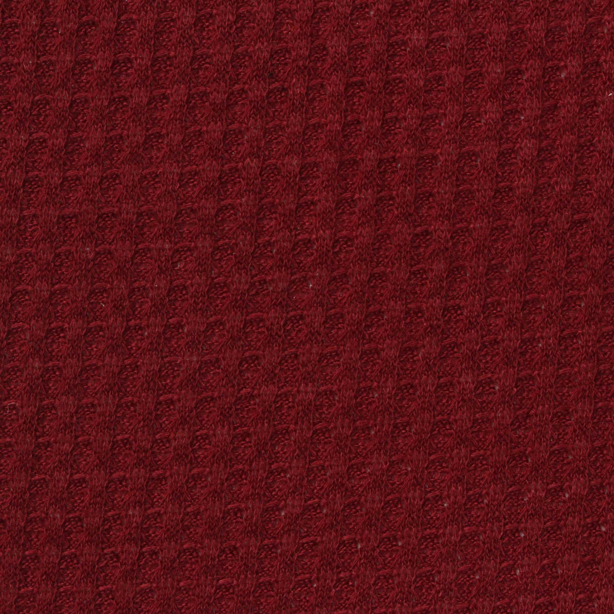Brushed Polyester Stretch Waffle Knit Fabric, 205 gsm, 165 cm — Red