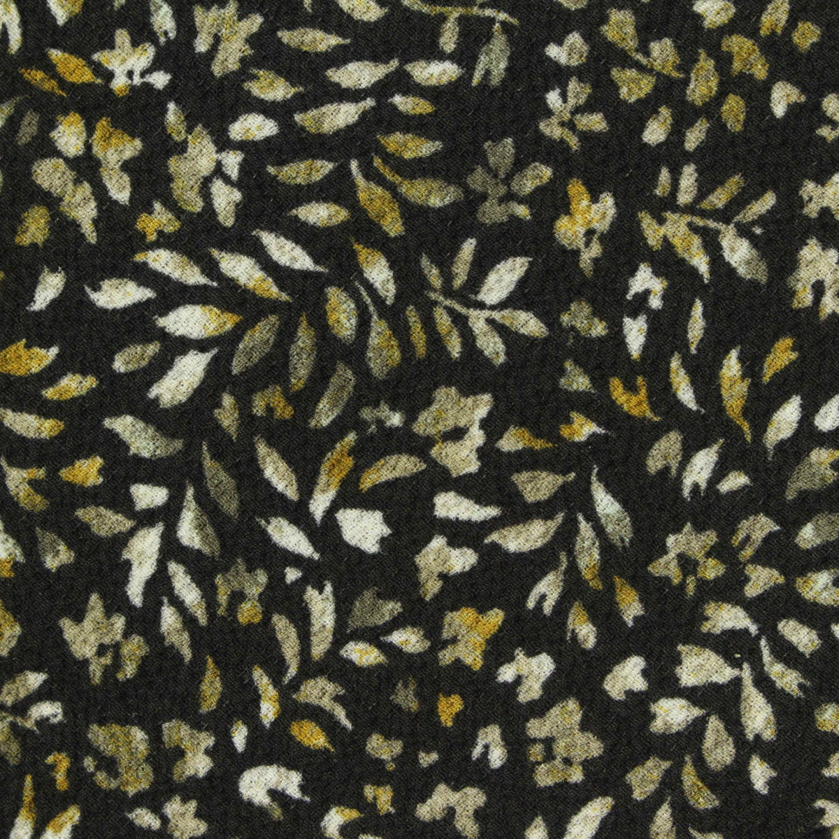 Off-White Scattered-Leaf Knit, Polyester