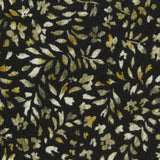 Off-White Scattered-Leaf Knit, Polyester