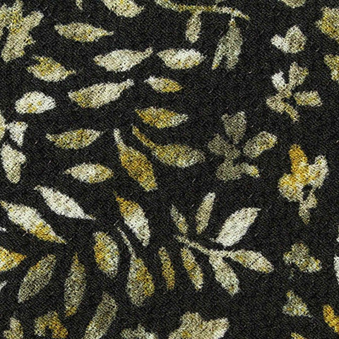 Off-White Scattered-Leaf Knit, Polyester