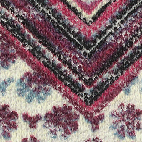 Pink Chevron Jacquard, Polyester, 137 gsm