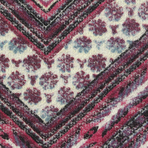 Pink Chevron Jacquard, Polyester, 137 gsm