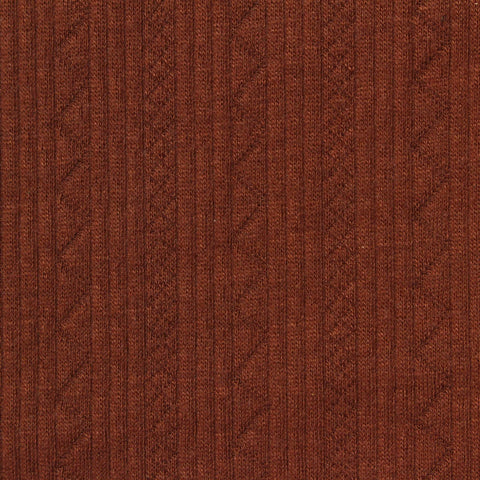Jacquard Polyester Stretch Knit Fabric, 218 gsm, 150 cm — Brown