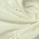 Cream Geometric Voile, Cotton