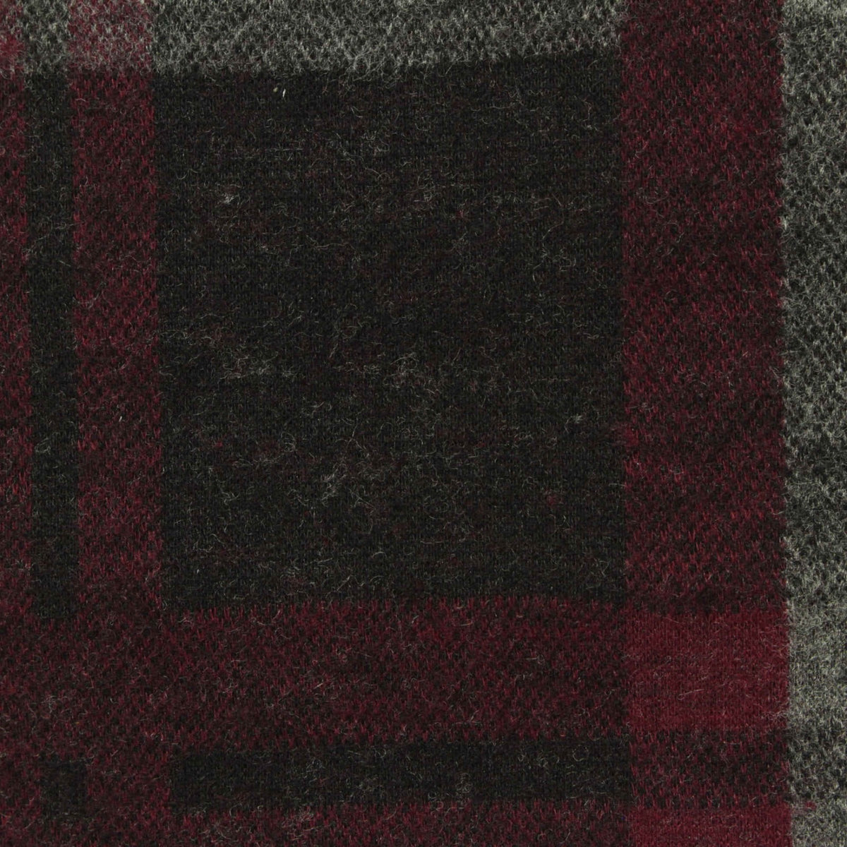 Dark Grey Bold-Plaid Jacquard, Poly-Viscose