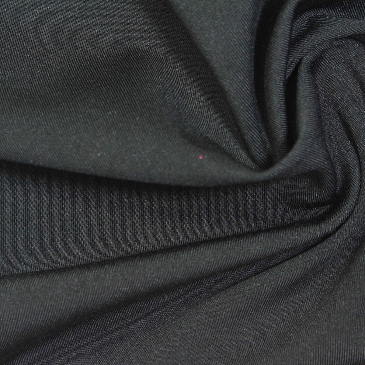 Polyester Stretch Sateen Fabric, 240 gsm — Black