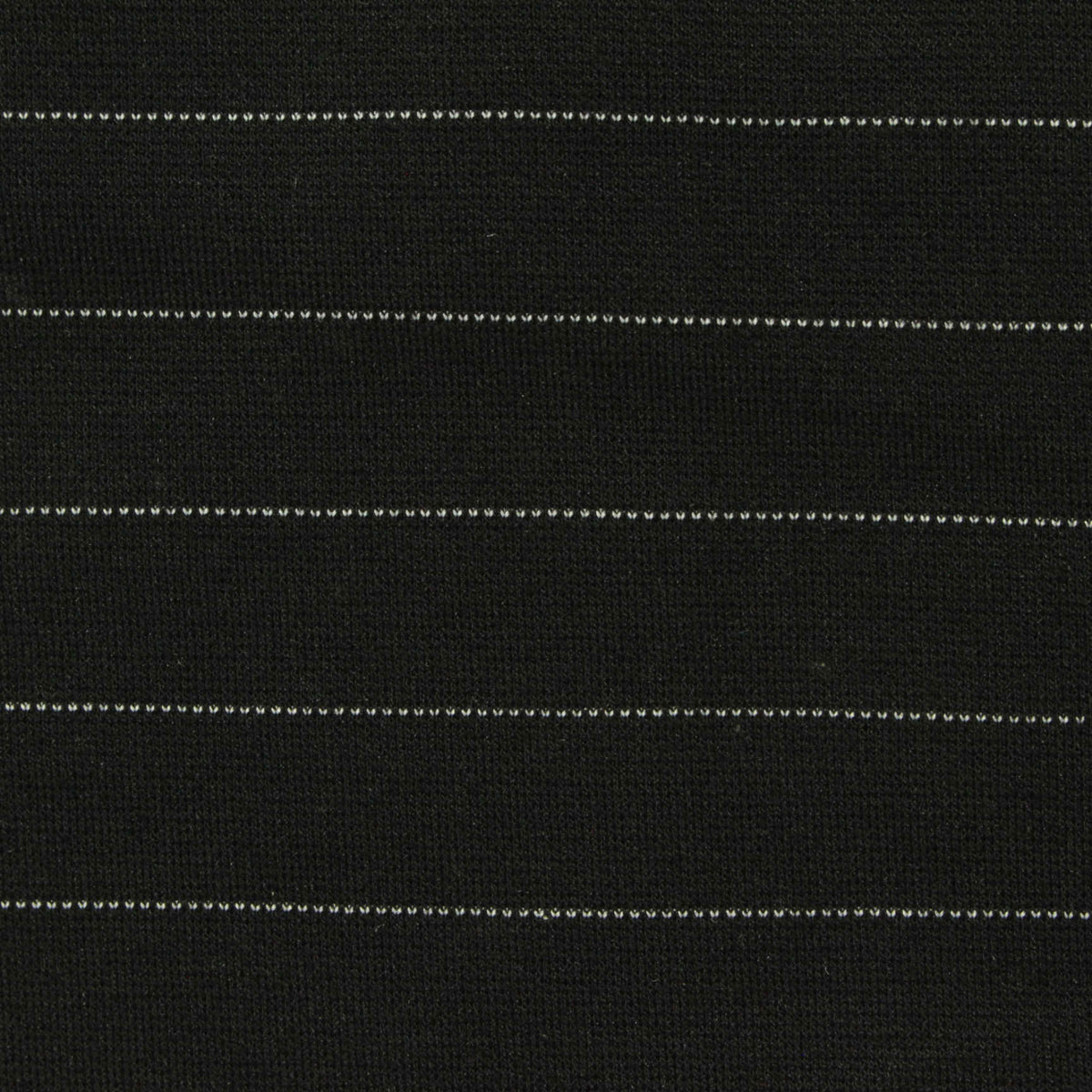 White Horizontal-Stripe Ponte Knit, Viscose-Nylon, 260 gsm