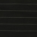 White Horizontal-Stripe Ponte Knit, Viscose-Nylon