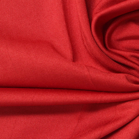 Polyester Stretch Milk Silk Knit Fabric, 230 gsm — Red