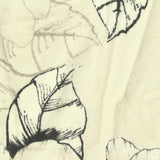 Black Floral Linen-Look, Viscose