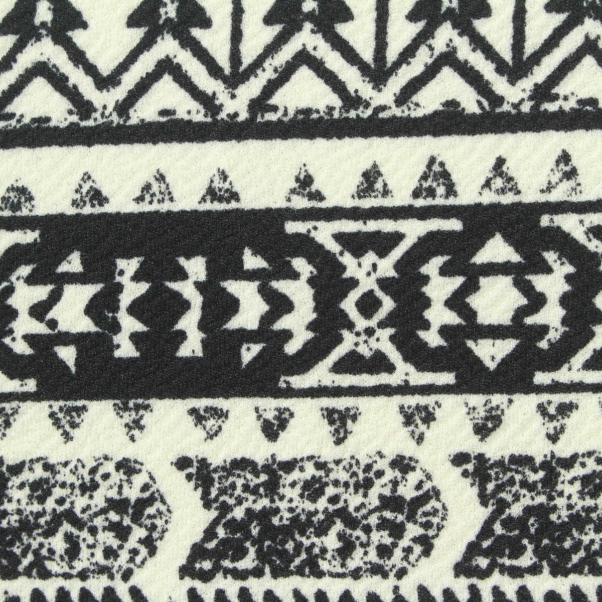 Black Geometric Crepe, Viscose