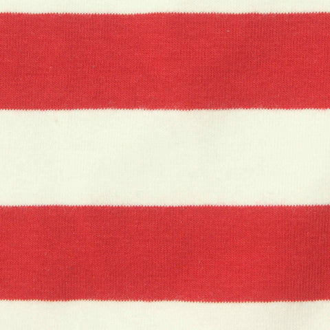 Red Horizontal-Stripe Knit, Cotton