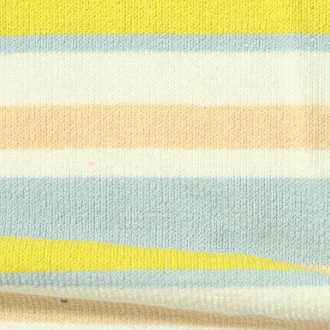 Yellow Horizontal-Stripe French Terry, Poly-Viscose
