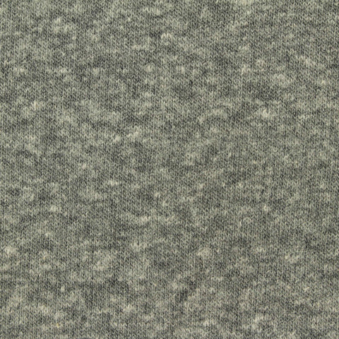 Heathered Grey Marl French Terry, Poly-Cotton, 275 gsm