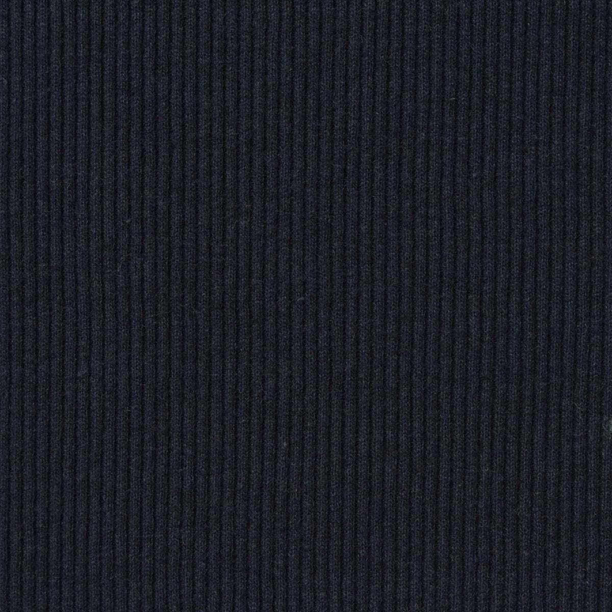 Cotton Polyester Stretch Rib Knit Fabric, 384 gsm, 130 cm — Navy