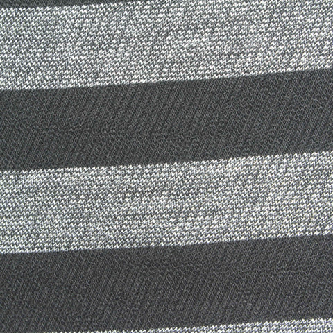 Dark Grey Horizontal-Stripe Knit, Poly-Metallic