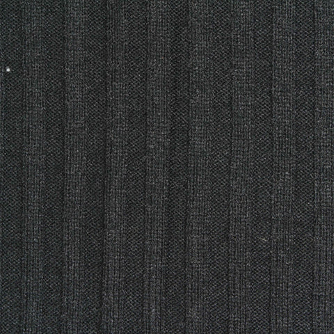 Polyester Viscose Stretch Rib Knit Fabric, 220 gsm, 155 cm — Grey