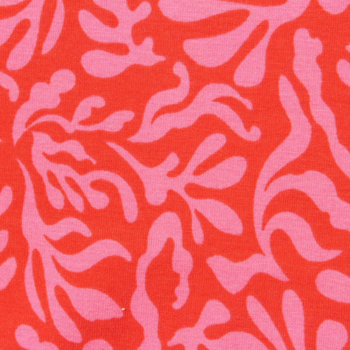 Pink Floral Jersey Knit, Cotton, 200 gsm