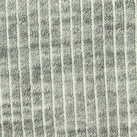 Grey Marl Rib Knit, Poly-Viscose, 180 gsm, 150 cm