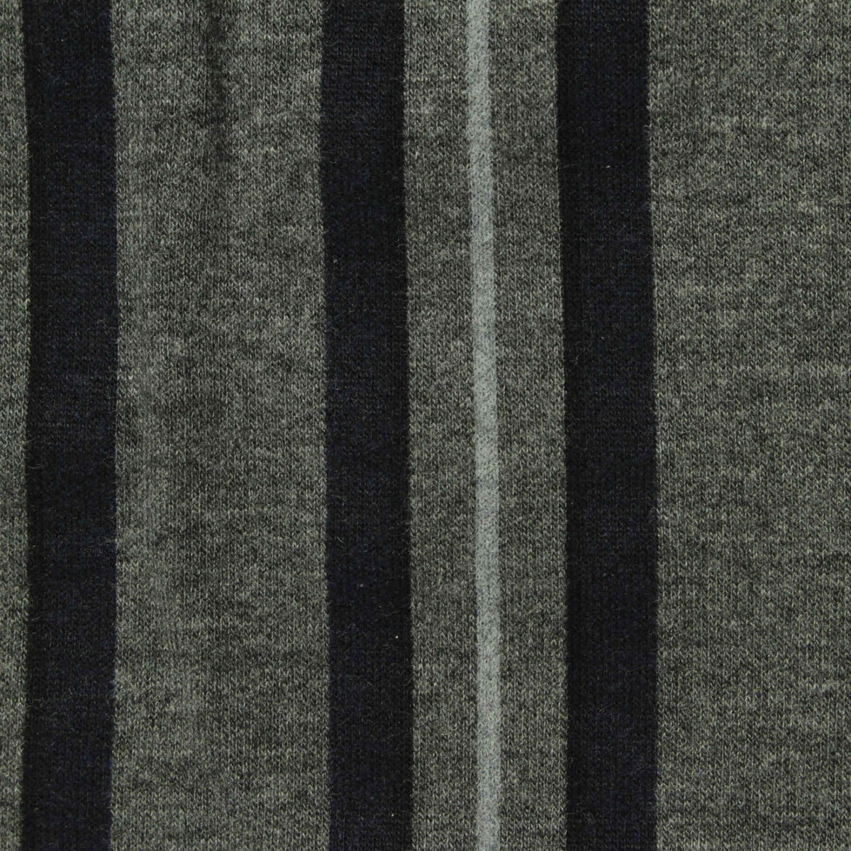 Grey Vertical-Stripe French Terry, Viscose-Cotton