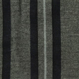 Grey Vertical-Stripe French Terry, Viscose-Cotton