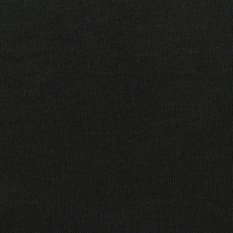 Brushed Polyester Cotton Scuba Knit Fabric, 250 gsm, 165 cm — Black