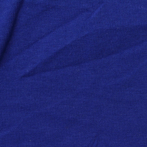 Brushed Cotton Polyester Stretch Rib Knit Fabric, 340 gsm, 175 cm — Blue