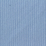 Brushed Polyester Stretch Rib Knit Fabric, 342 gsm, 325 cm — Blue