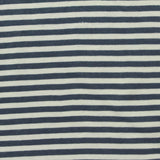 Navy Stripes Jersey Knit, Bamboo-Cotton