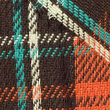 Brown Bold-Plaid Knit, Cotton — texture