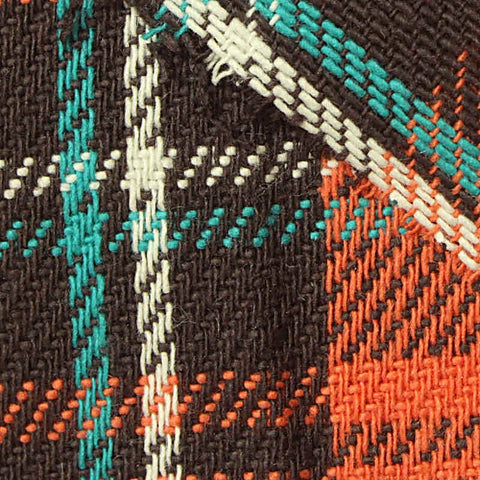 Brown Bold-Plaid Knit, Cotton