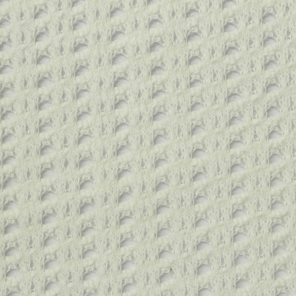 Off-White Openwork-Eyelet Knit, Cotton