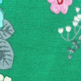 Blue Bold-Floral Knit, Cotton — texture