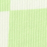Light Green Check Rib Knit, Viscose — texture