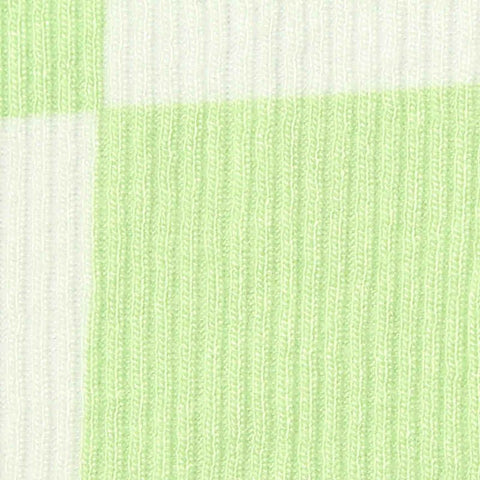 Light Green Check Rib Knit, Viscose