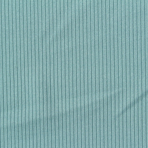 Polyester Stretch Rib Knit Fabric, 250 gsm, 170 cm — Blue