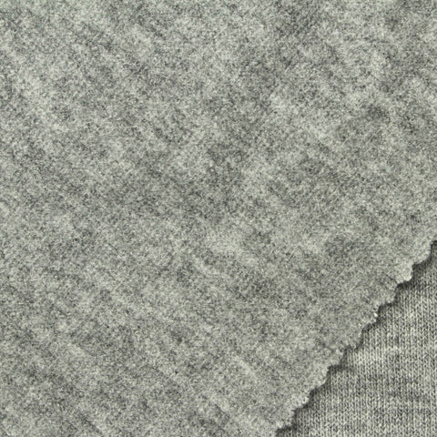 Heather Grey Marl French Terry, Polyester, 280 gsm